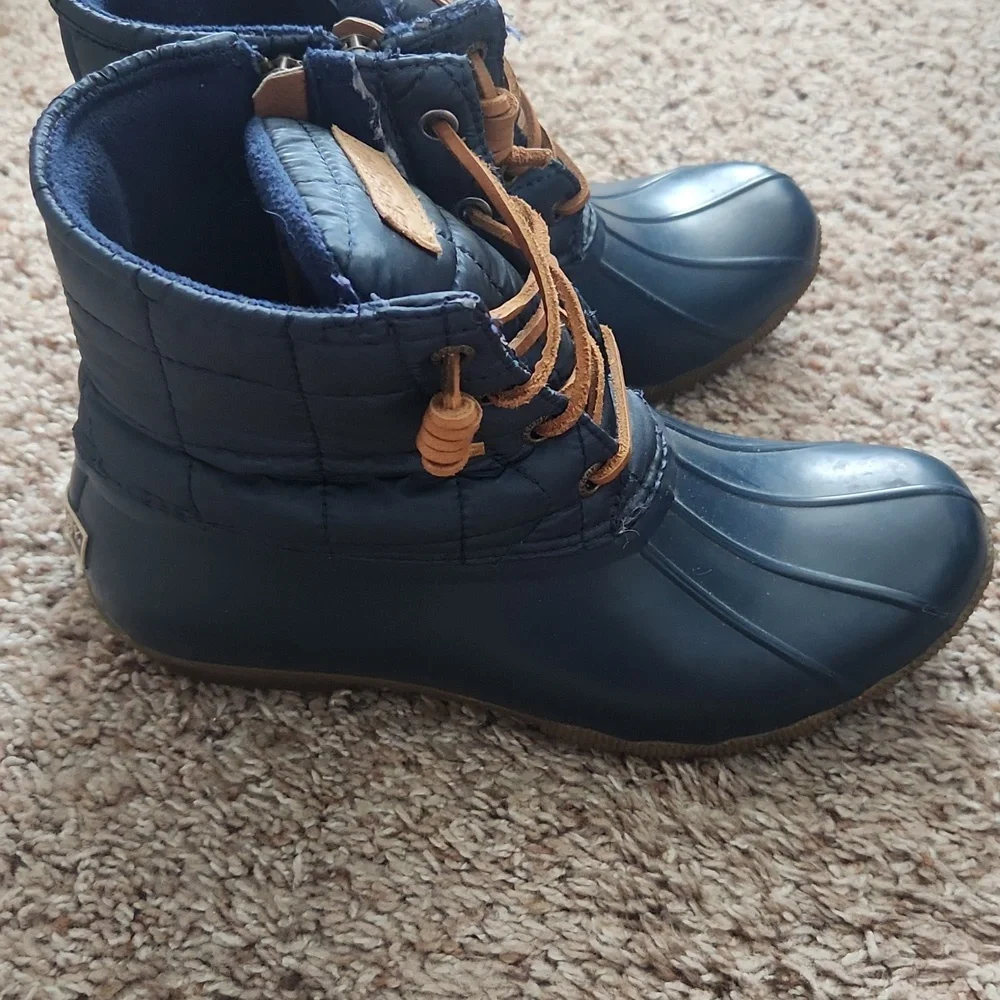 Sperry Top Sider Saltwater Quilted Navy Duck Boots